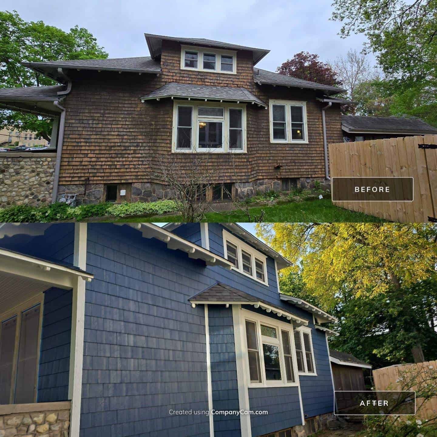 Home using LP SmartSide Shake Lap Siding