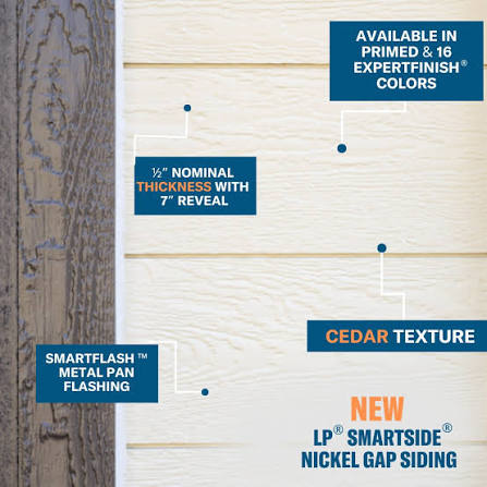 LP SmartSide Nickel Gap Cedar Texture